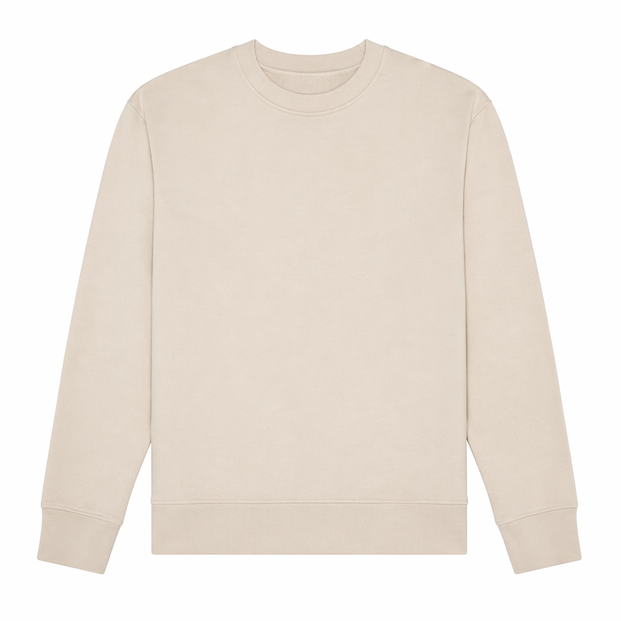 Premium Crewneck Sweatshirt – Soft Cotton Blend Fleece, Relaxed Fit, Long Sleeve Casual Pullover, Unisex – Beige