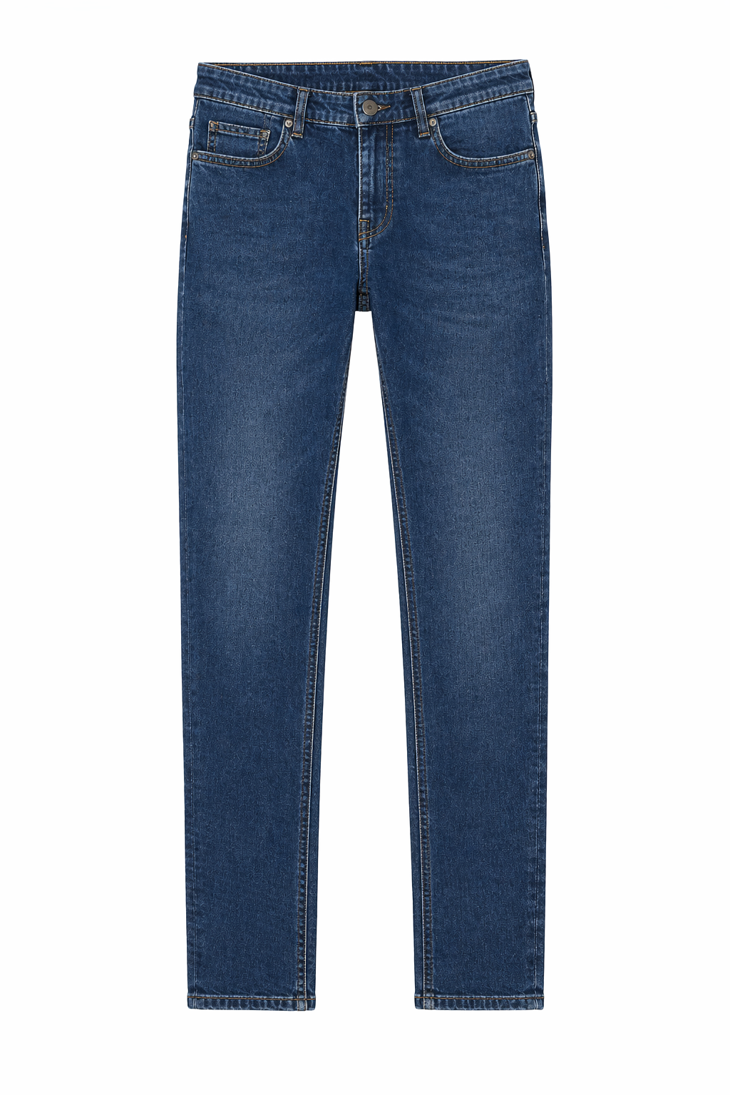 Men’s Slim Fit Denim Jeans – Stretch Cotton, Mid Rise, Classic 5-Pocket Design, Casual Wear – Blue