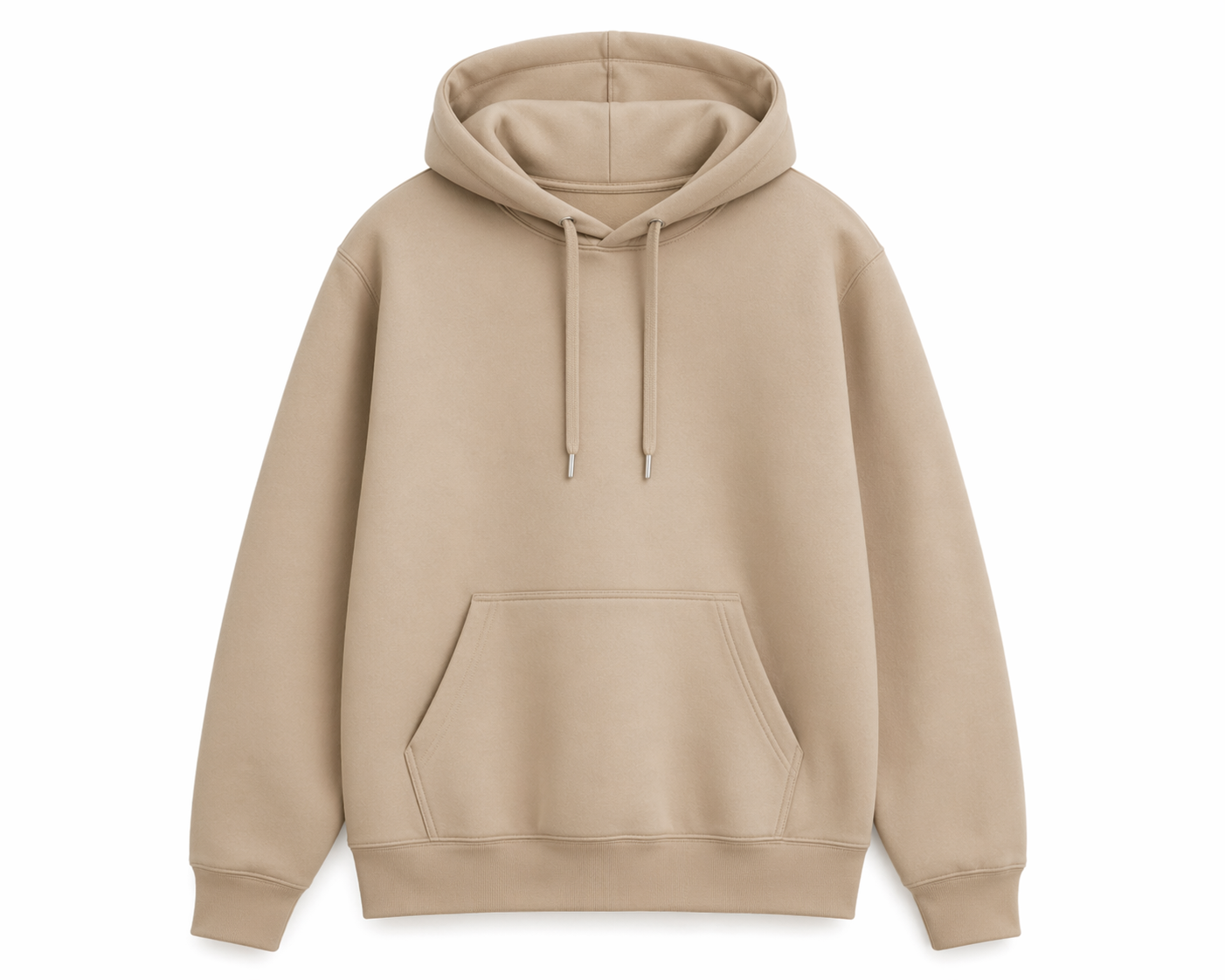 Premium Oversized Pullover Hoodie – Soft Fleece Cotton Blend, Relaxed Fit, Kangaroo Pocket, Unisex – Beige