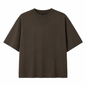 Premium Oversized Heavyweight Cotton T-Shirt – Relaxed Fit, Soft Breathable Fabric, Unisex Casual Tee – Dark Brown