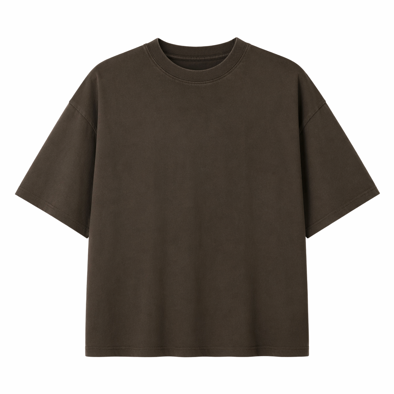 Premium Oversized Heavyweight Cotton T-Shirt – Relaxed Fit, Soft Breathable Fabric, Unisex Casual Tee – Dark Brown
