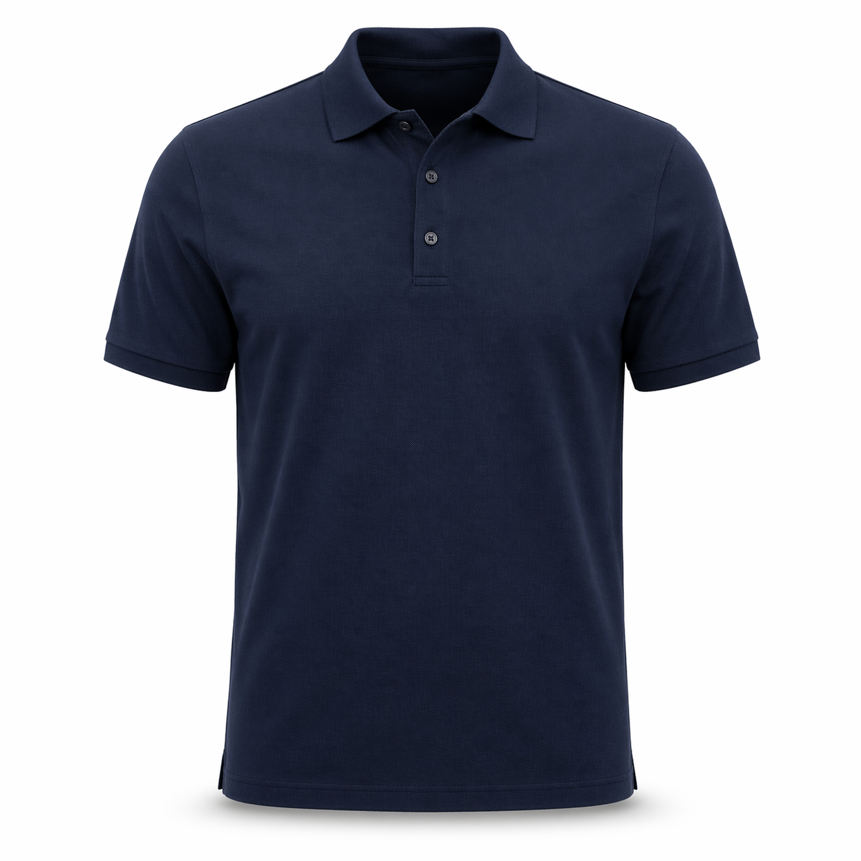 Premium Cotton Polo Shirt – Classic Fit, Breathable Piqué Fabric, Short Sleeve Button Collar, Men’s Casual Wear – Navy Blue